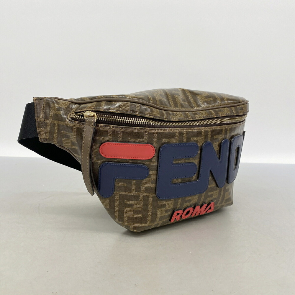 Fendi Bag/Waist Bag, Zucca Coated Canvas, Brown/Navy, Men's, P3624170 - Picture 2 of 9